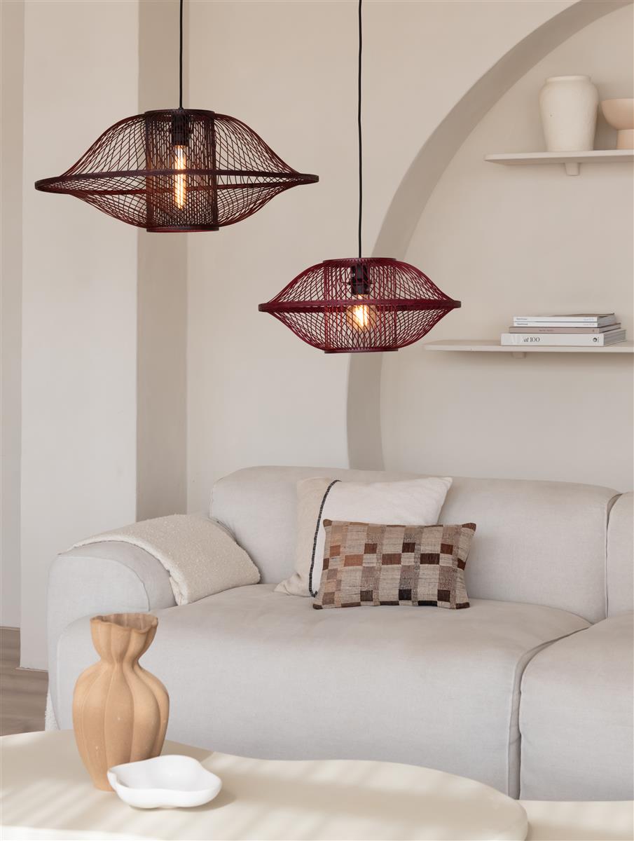Good&Mojo Hängelampe MAUI tiefweinrot | 233x70x30/233cm