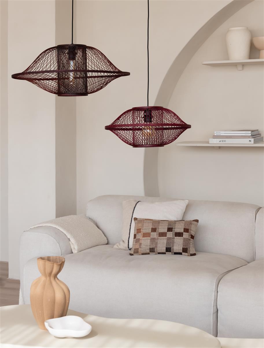 Good&Mojo Hängelampe MAUI tiefweinrot | 233x70x30/233cm