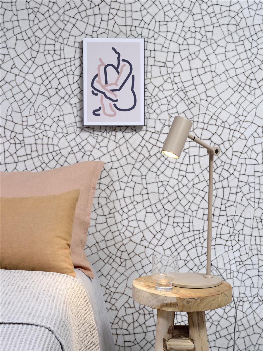 It's about RoMi Tischlampe MONTREUX grau | 19x17x40cm