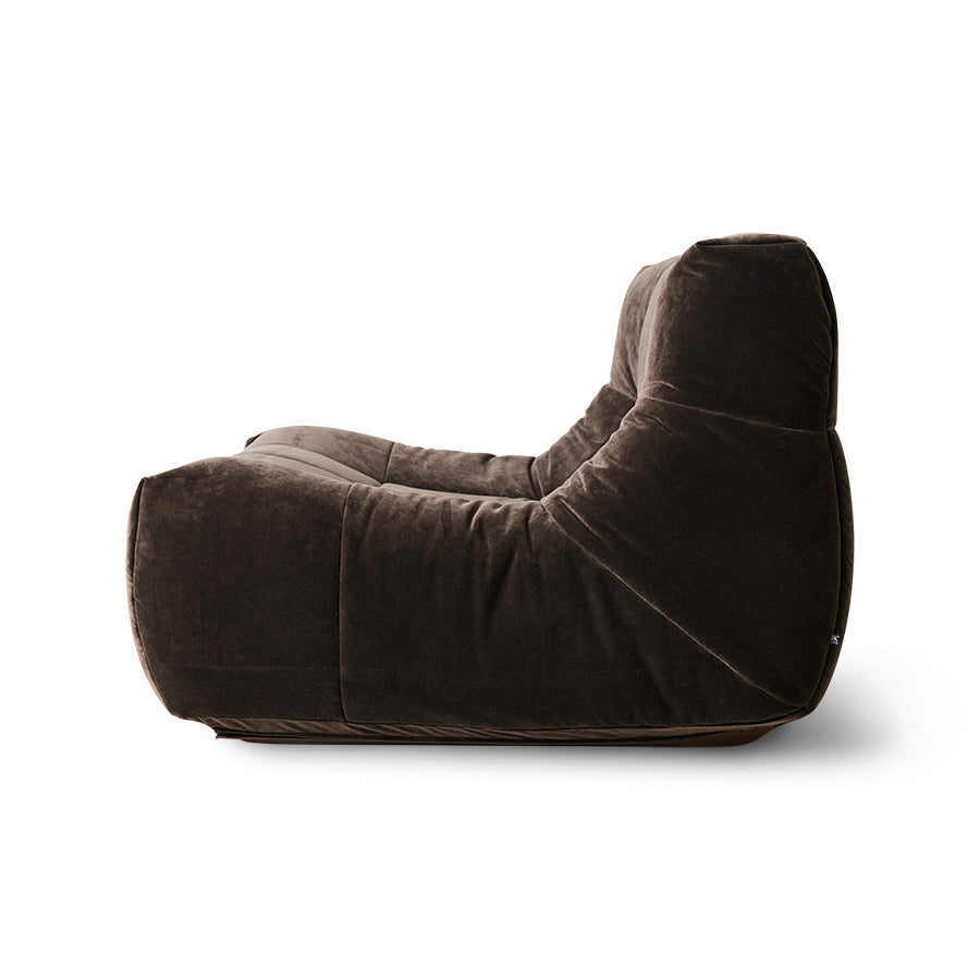 Hkliving LAZY LOUNGE CHAIR Royalsamt espresso