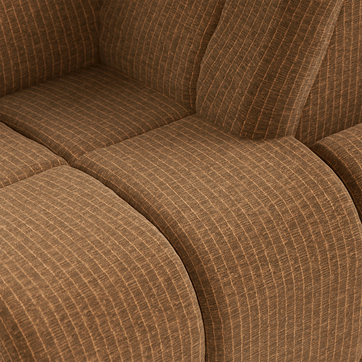 HKliving modulare Couch WAVE Cordsamt altgold