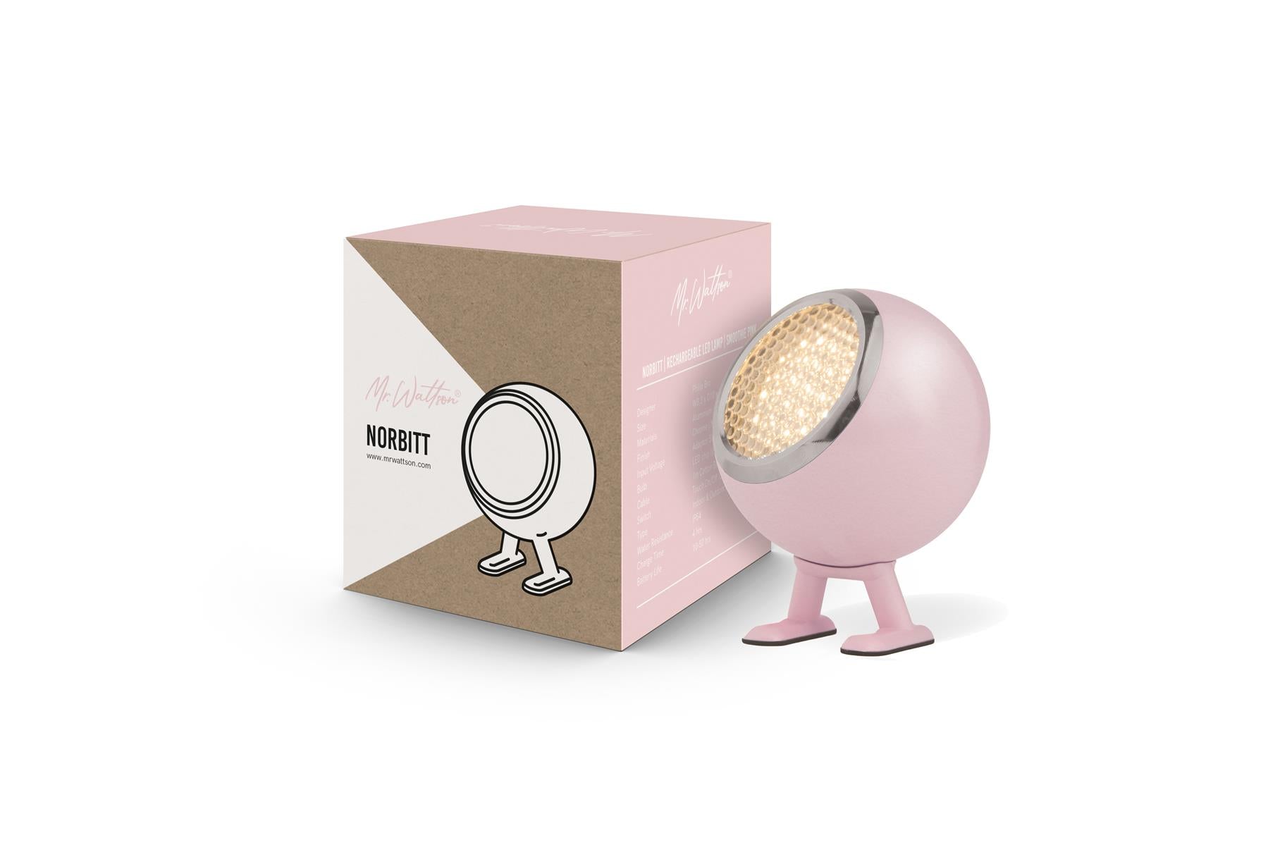 Mr. Wattson AKKU LED Leuchte NORBITT 3.0 in/outdoor smoothie pink