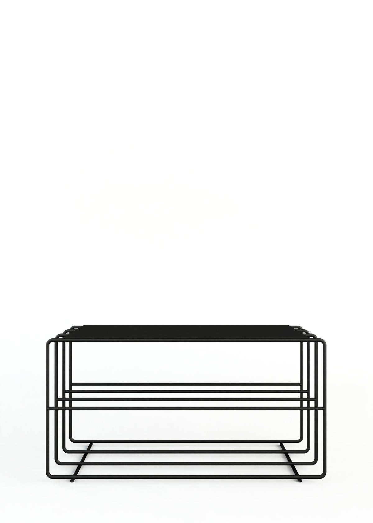 Metallbude Schuhregal NEVA - Schwarz | 41x30x80cm