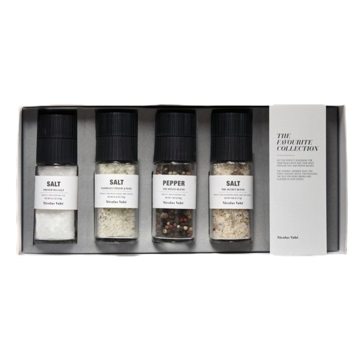 Nicolas Vahé Geschenkbox FAVOURITE Salz & Pfeffer 4er Set 415g
