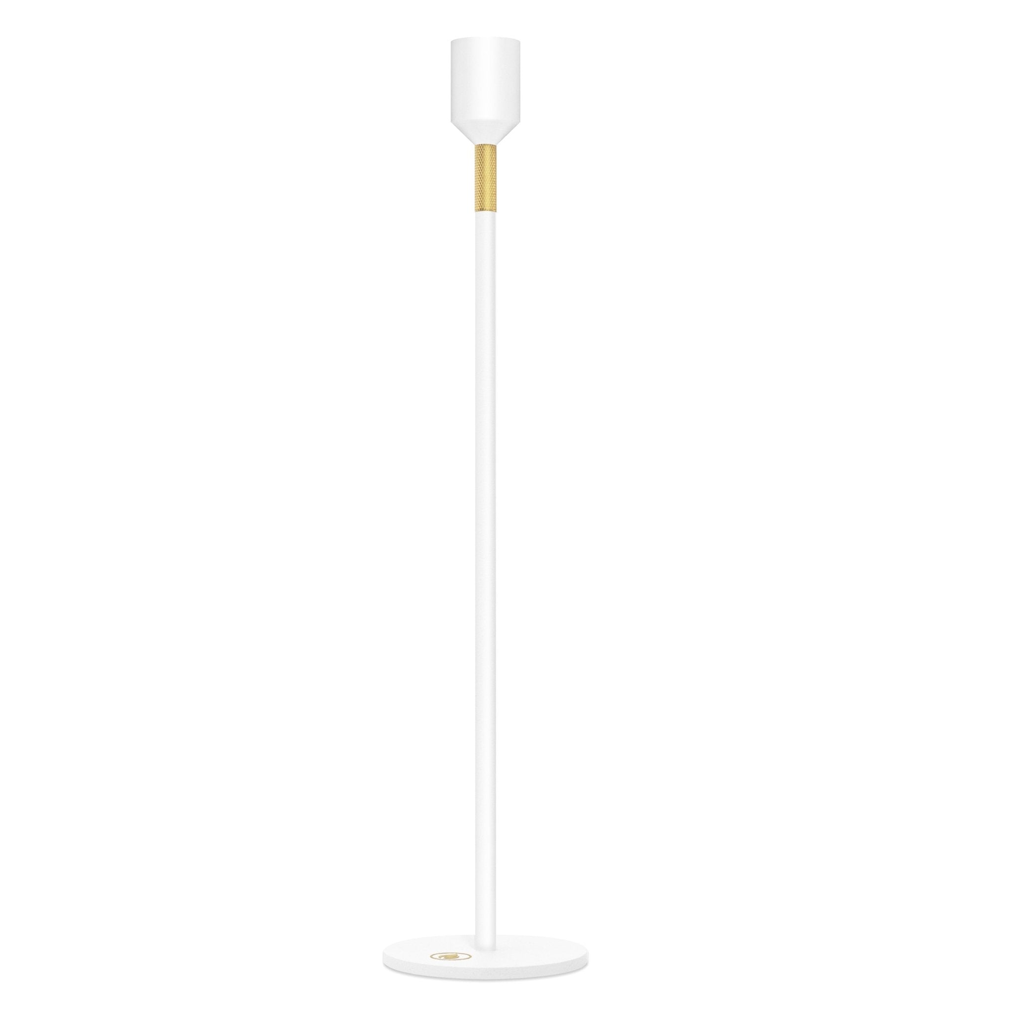 Nordic Flame Kerzenständer WHITE weiß gold 34cm - Sir Henrys
