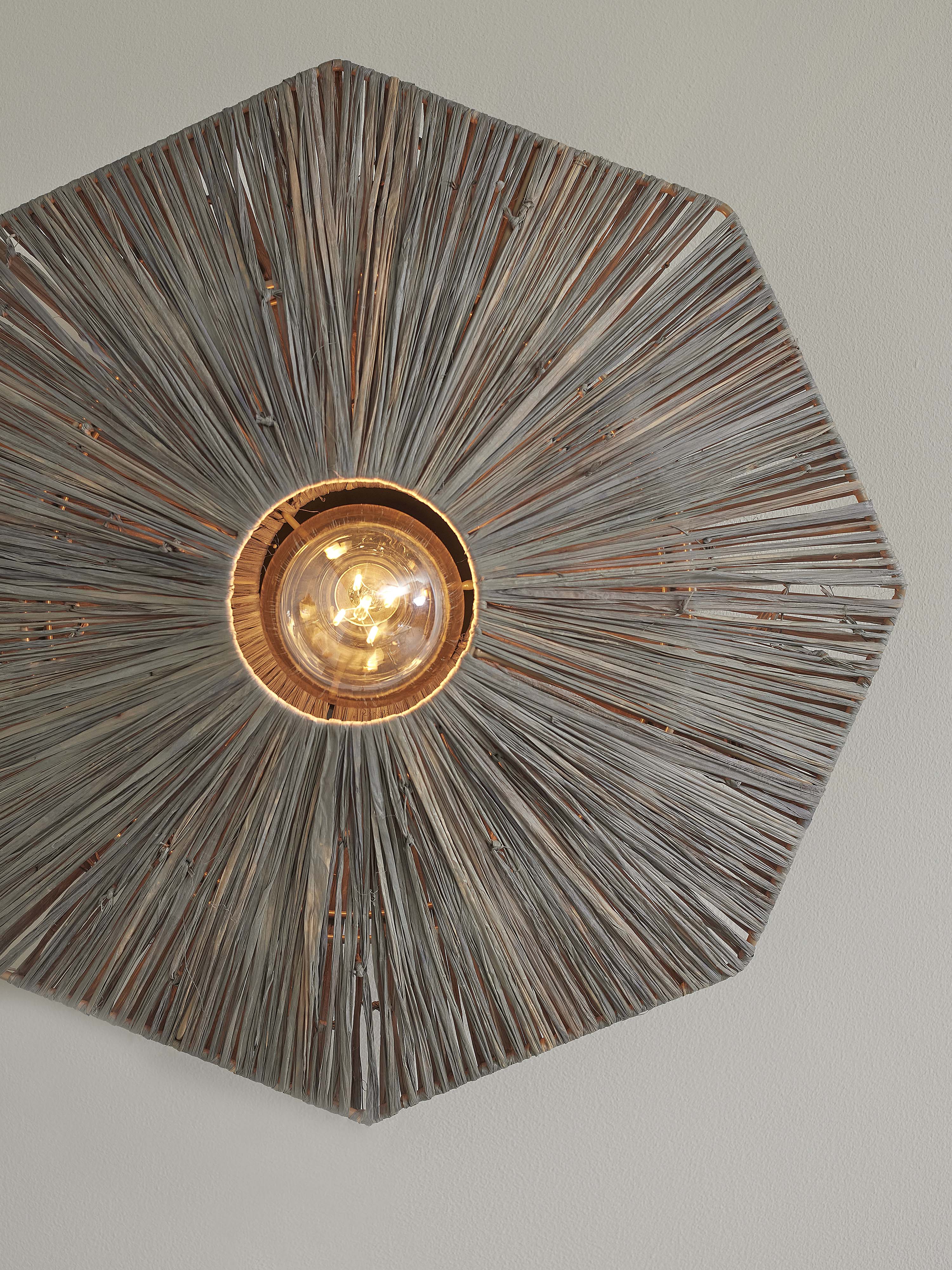 Good&Mojo Deckenlampe PANAMA grau | 45x45x5cm