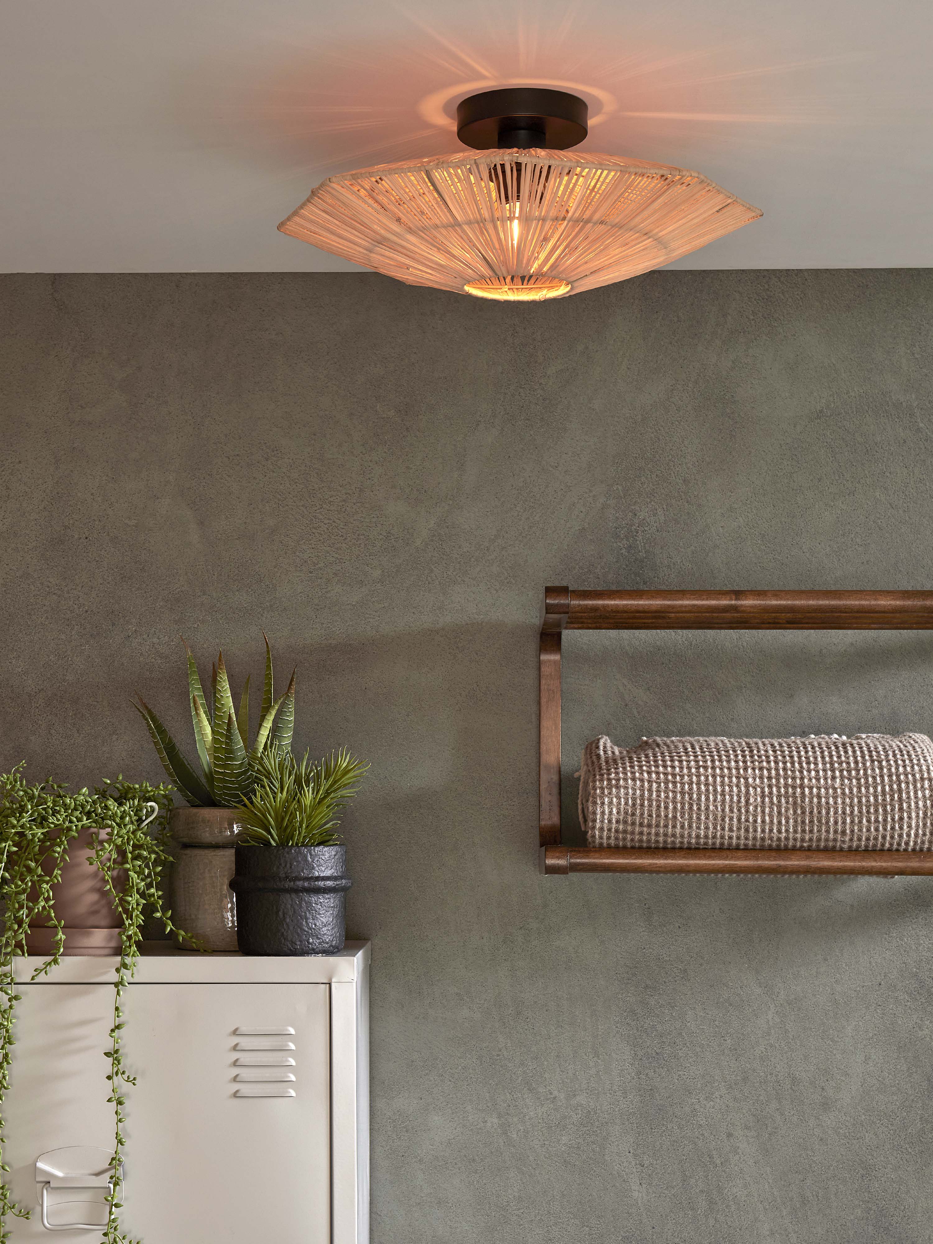Good&Mojo Deckenlampe PANAMA gelb | 45x45x5cm