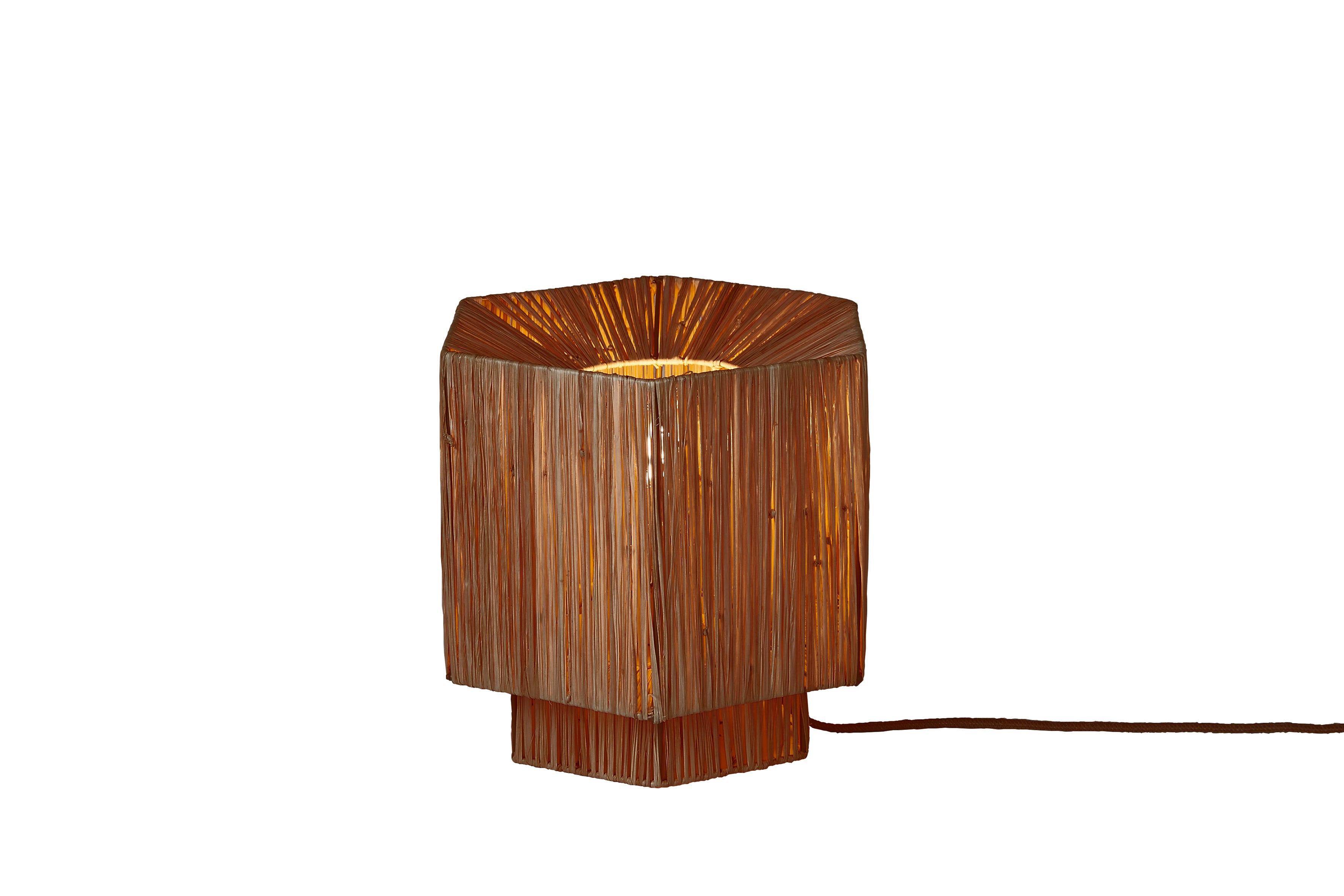 Good&Mojo Tischlampe PANAMA braun | 26x28x26cm
