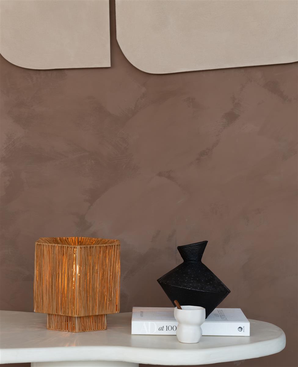 Good&Mojo Tischlampe PANAMA braun | 26x28x26cm