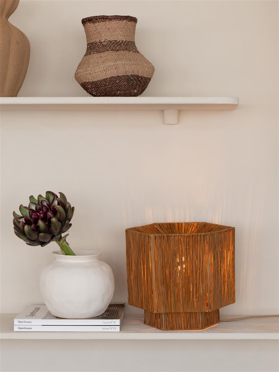 Good&Mojo Tischlampe PANAMA braun | 26x28x26cm