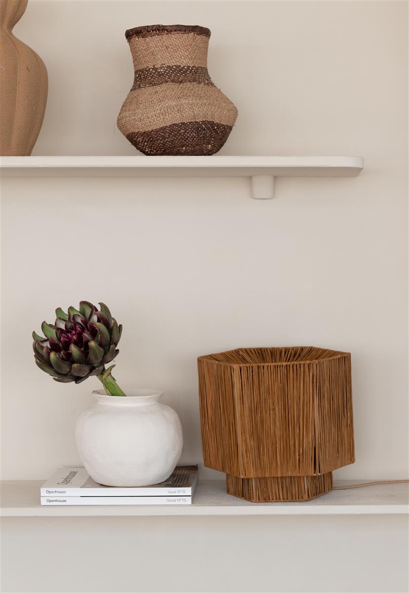 Good&Mojo Tischlampe PANAMA braun | 26x28x26cm