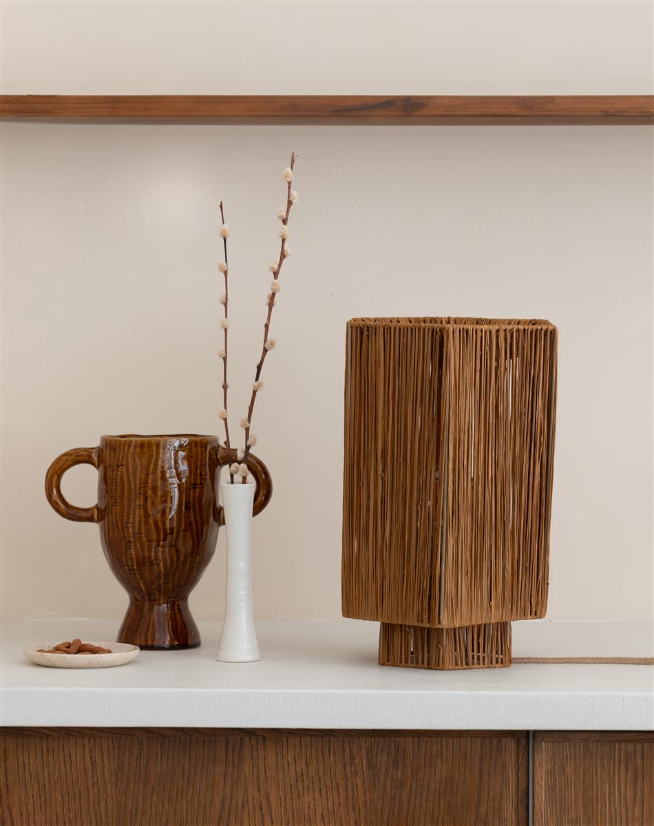 Good&Mojo Tischlampe PANAMA braun | 36x24x36cm
