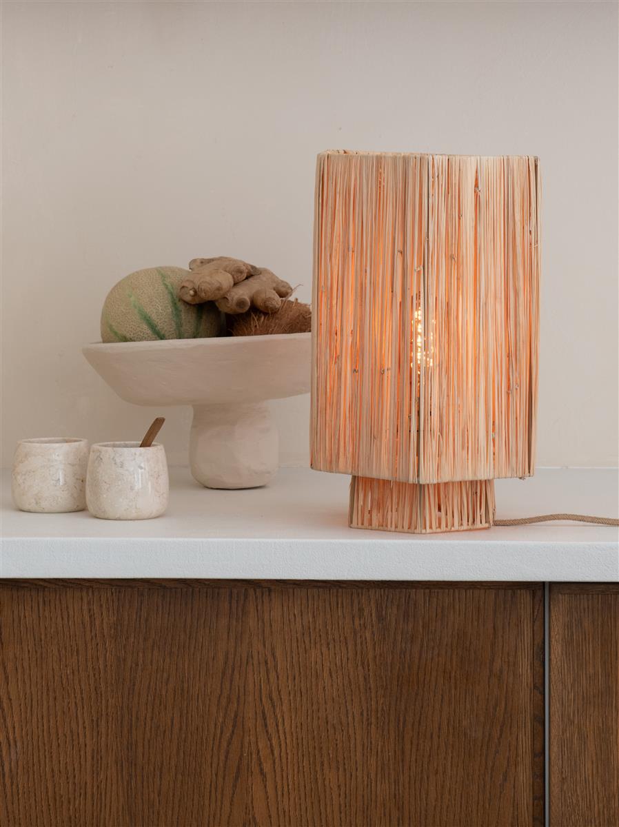 Good&Mojo Tischlampe PANAMA natur | 36x24x36cm