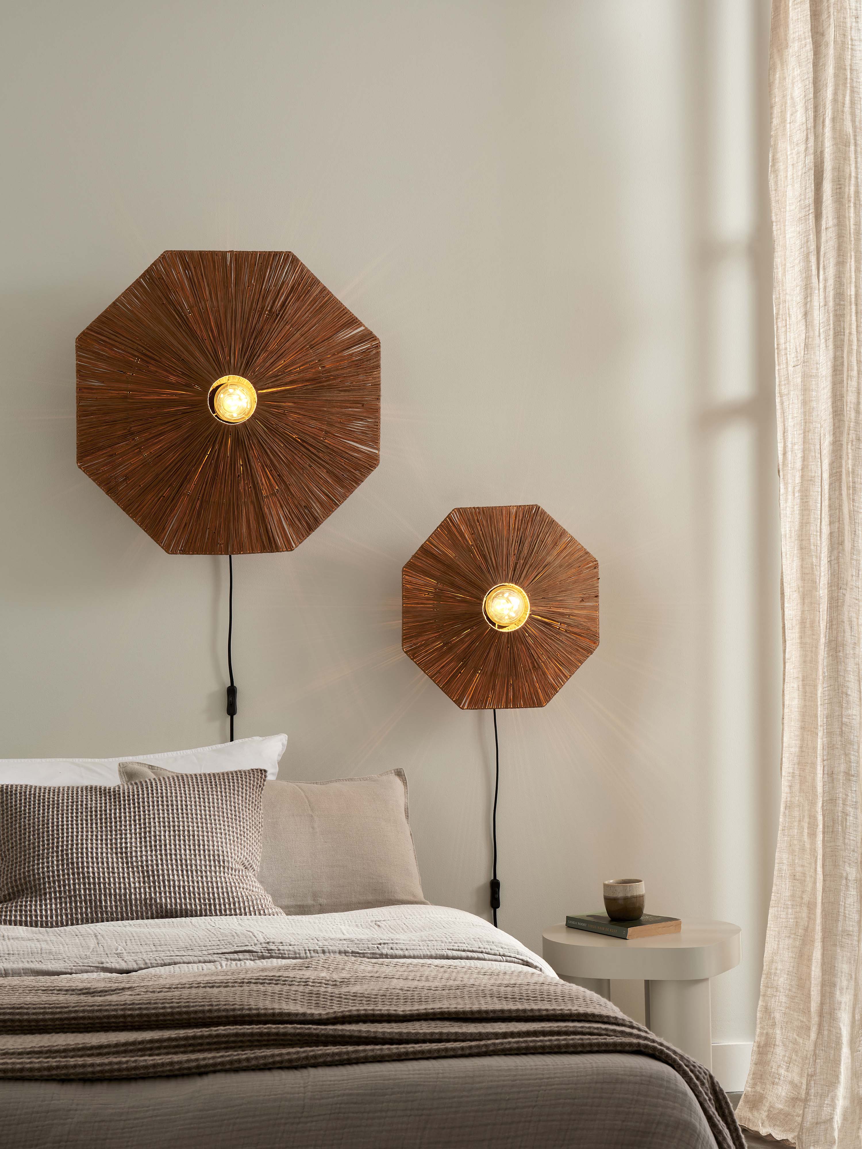 Good&Mojo Wandleuchte PANAMA braun | 65x7x65cm