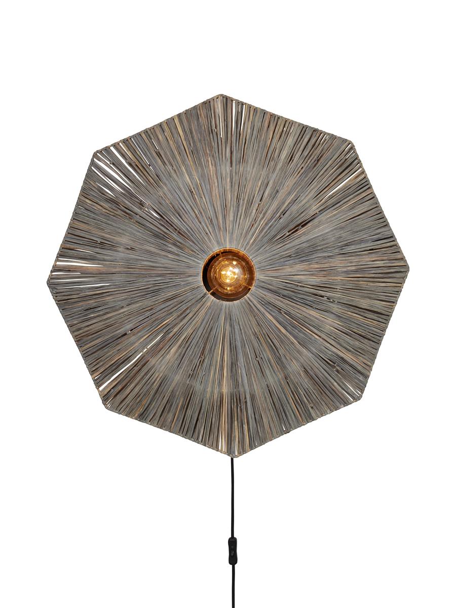 Good&Mojo Wandleuchte PANAMA grau | 65x7x65cm