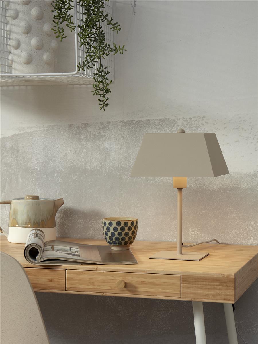 It's about RoMi Tischlampe PERTH grau | 20x20x31cm