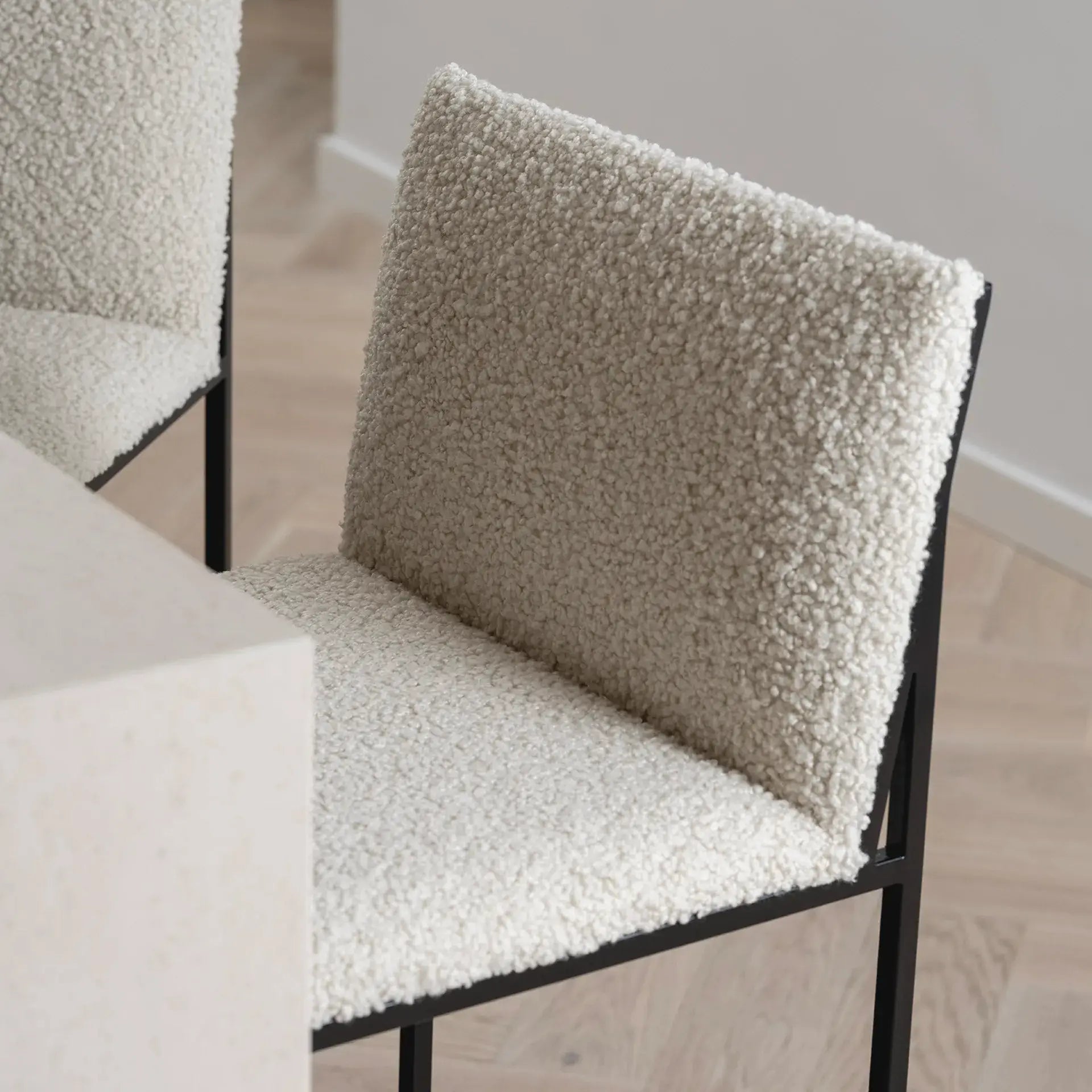 by Crea® Barhocker PHILIP Bouclé Ivory