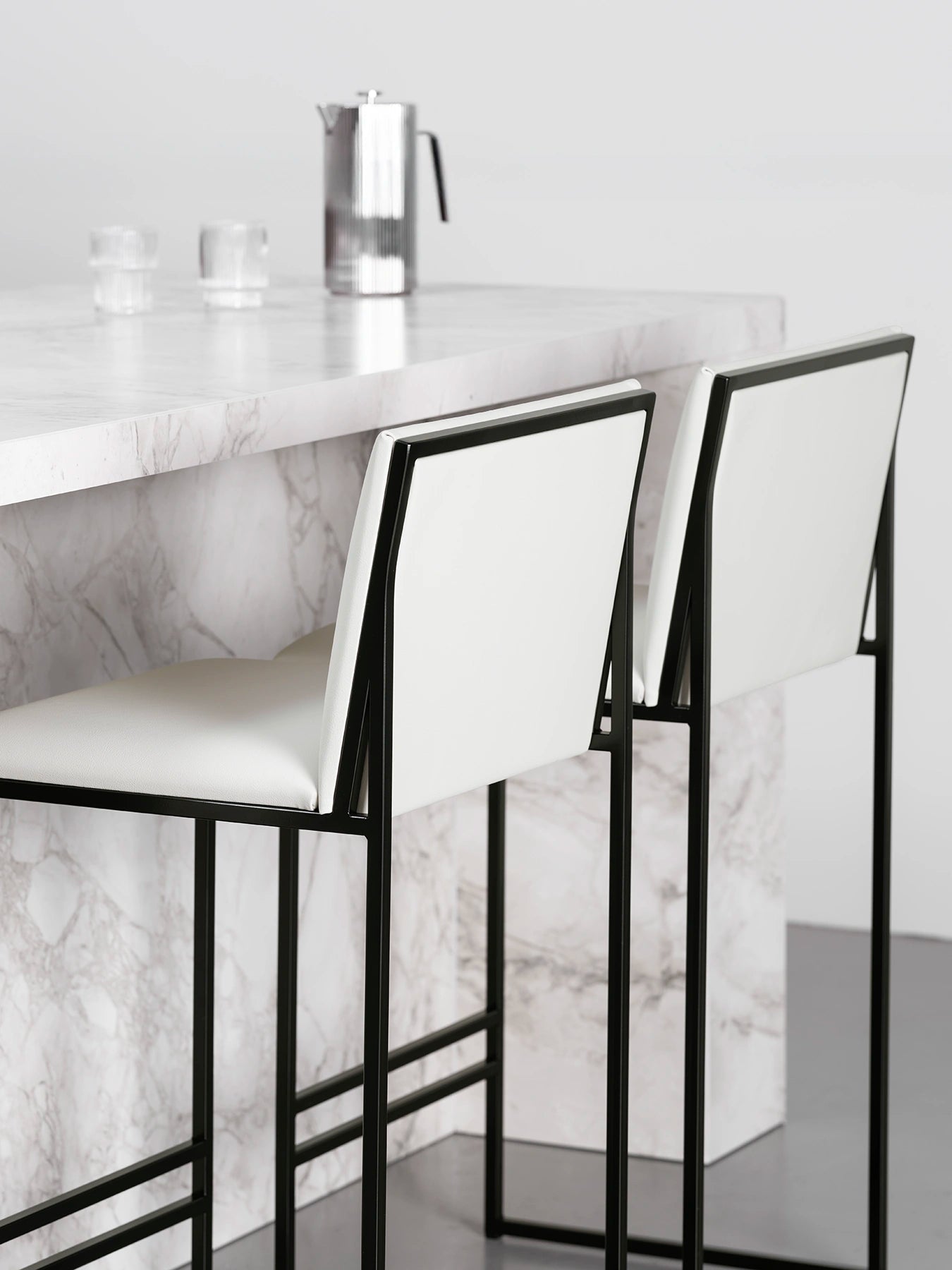 by Crea® Barhocker PHILIP Leder Ivory