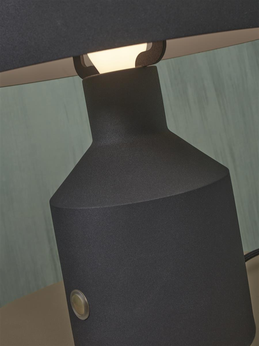 It's about RoMi Tischlampe PORTO schwarz | 25x25x30cm
