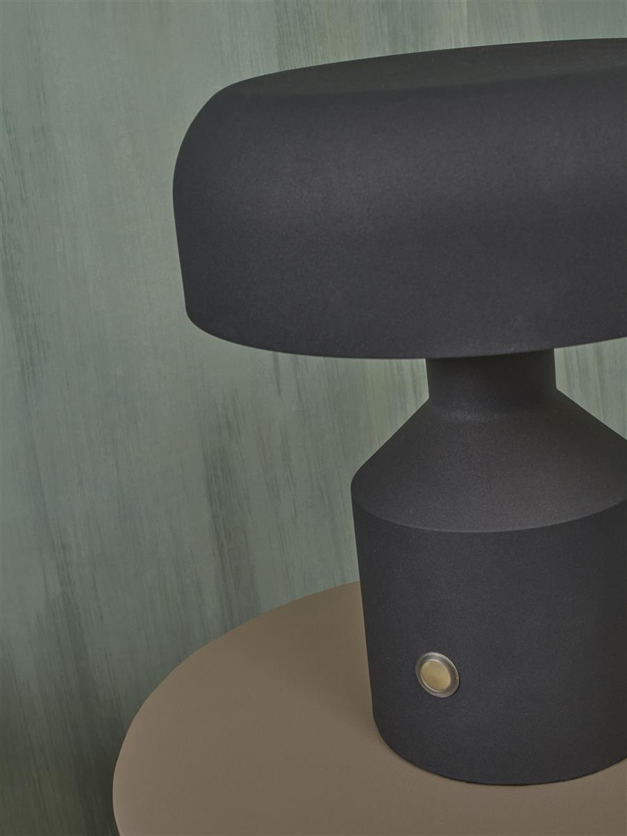 It's about RoMi Tischlampe PORTO schwarz | 25x25x30cm