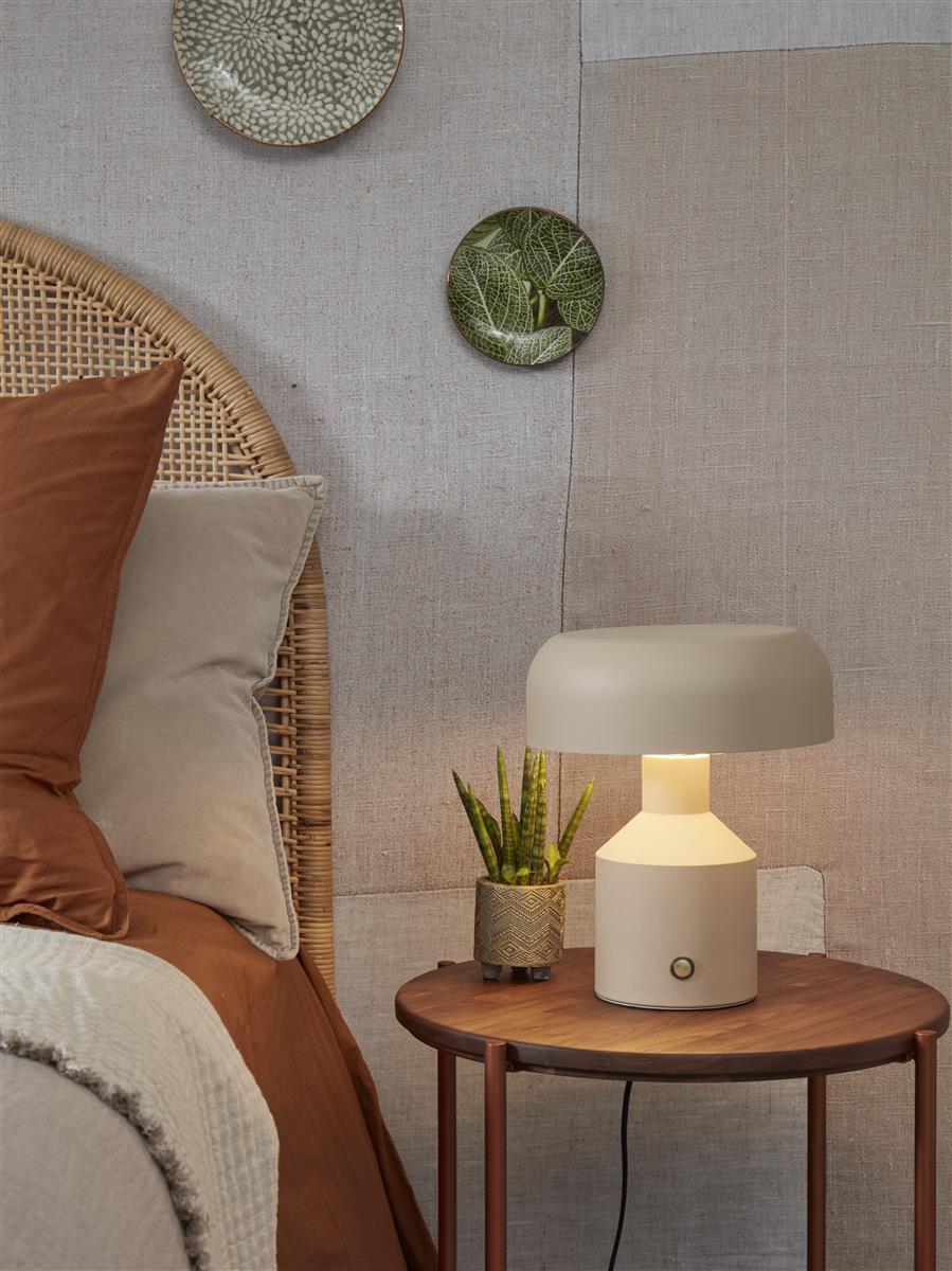 It's about RoMi Tischlampe PORTO grau | 25x25x30cm