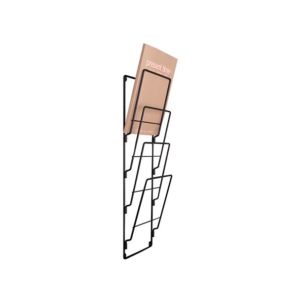 Present time Magazinregal WIRE schwarz | 19x60 cm - Sir Henrys