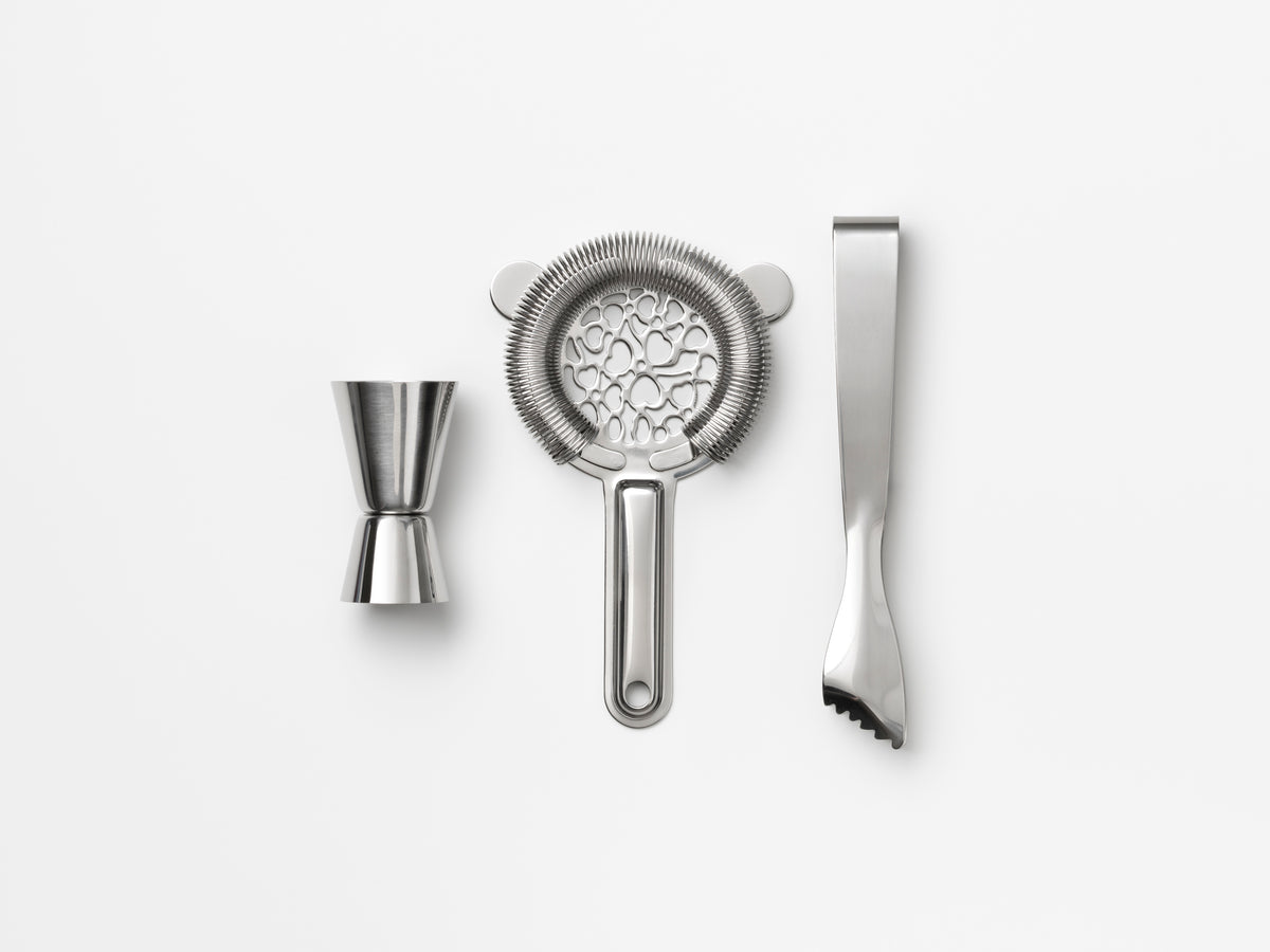 PRINTWORKS Küchenutensilien THE ESSENTIALS - COCKTAIL TOOLS hellgrau | 25,4x17,7x4cm