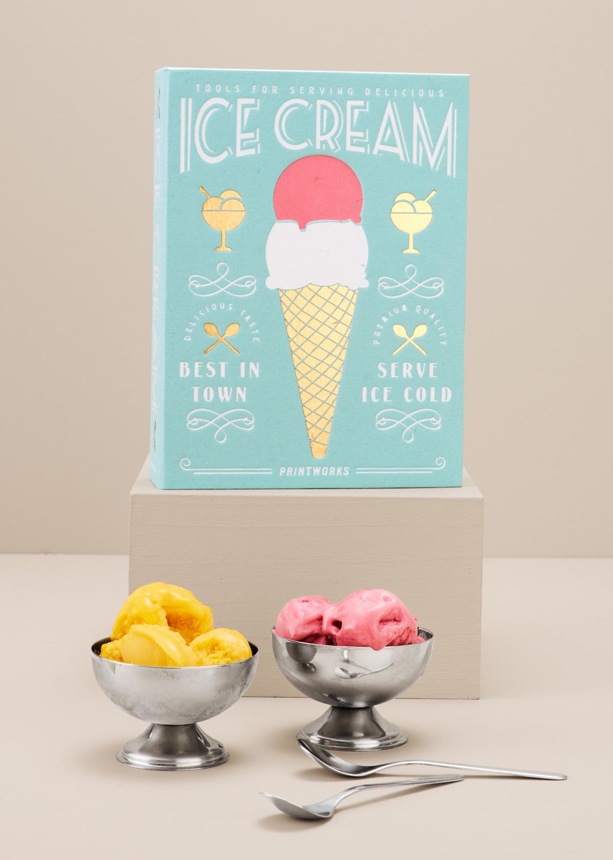 PRINTWORKS Küchenutensilien THE ESSENTIALS - ICE CREAM TOOLS mint | 25,6x19x3,5cm