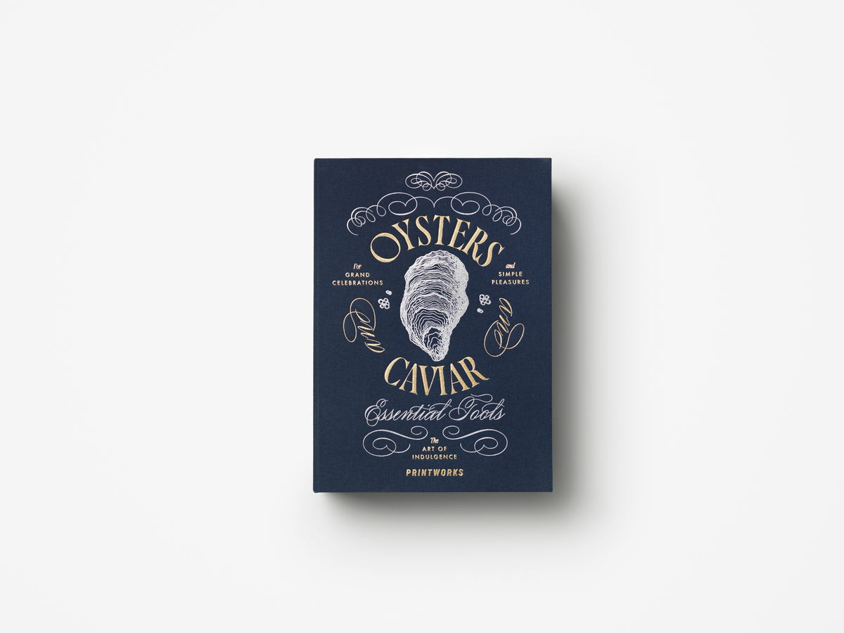 PRINTWORKS Küchenutensilien THE ESSENTIALS - OYSTER & CAVIAR TOOLS dunkelblau | 26,7x19x6,7cm