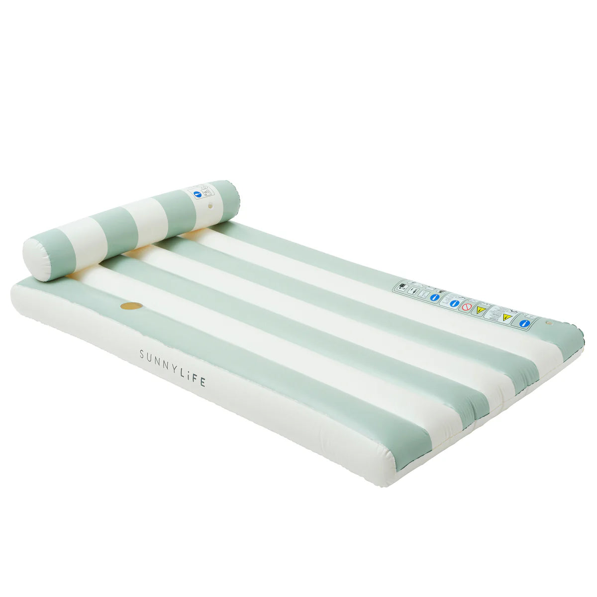 Sunnylife Luftmatratze LUXE LILO STRIPE grün creme gestreift | 180x105x30cm