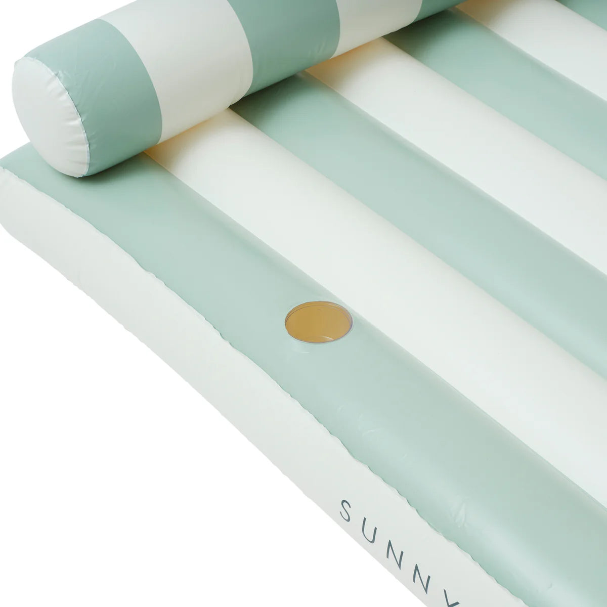 Sunnylife Luftmatratze LUXE LILO STRIPE grün creme gestreift | 180x105x30cm
