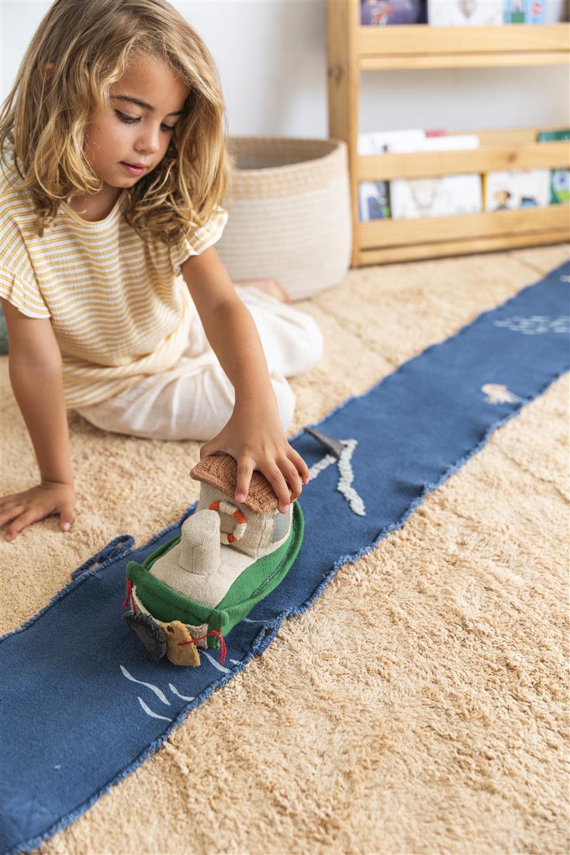 Lorena Canals Spielset Ride & Roll SEA CLEAN UP BOAT | 26x22cm
