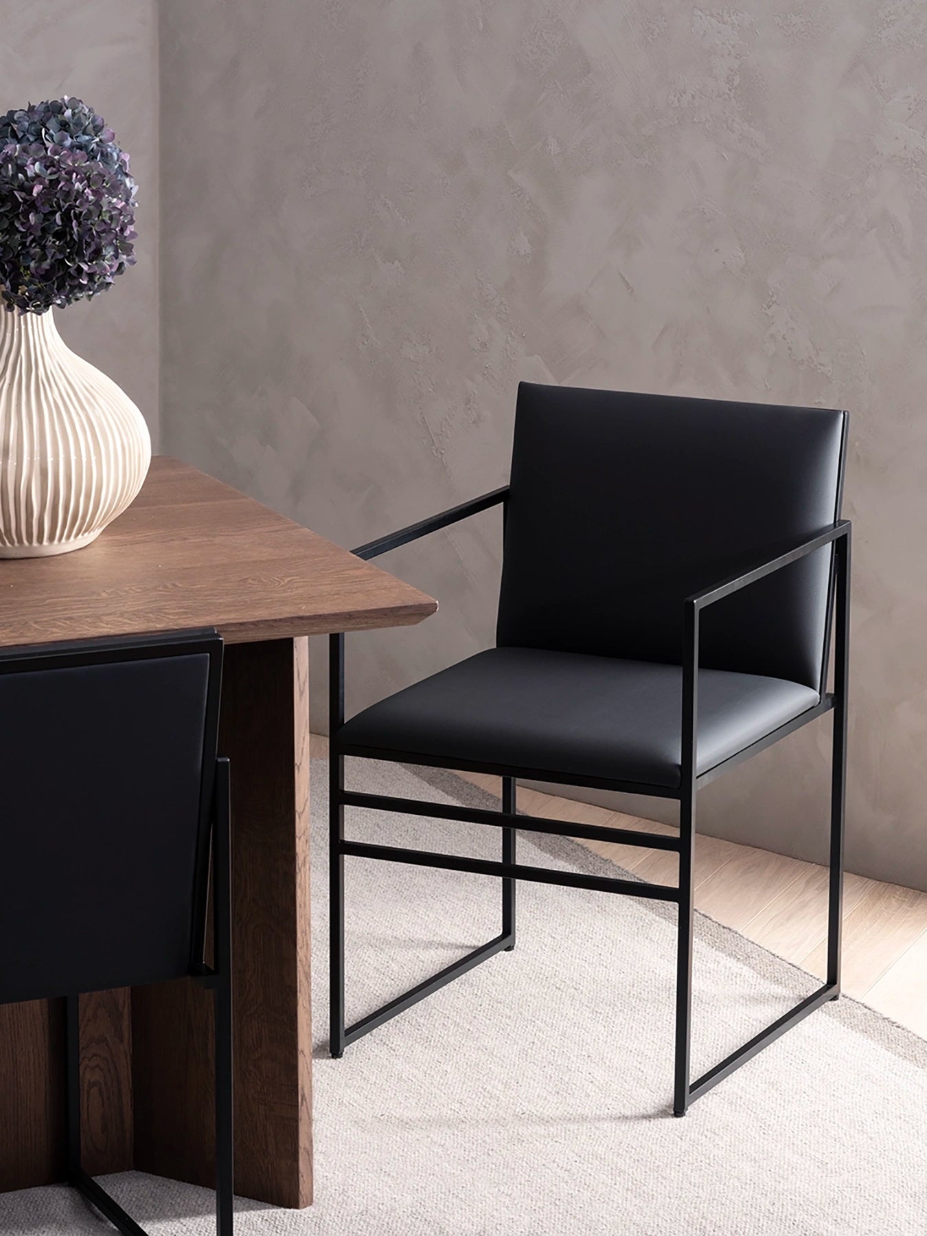 by Crea® Esszimmerstuhl SELLA Leder Jade Schwarz