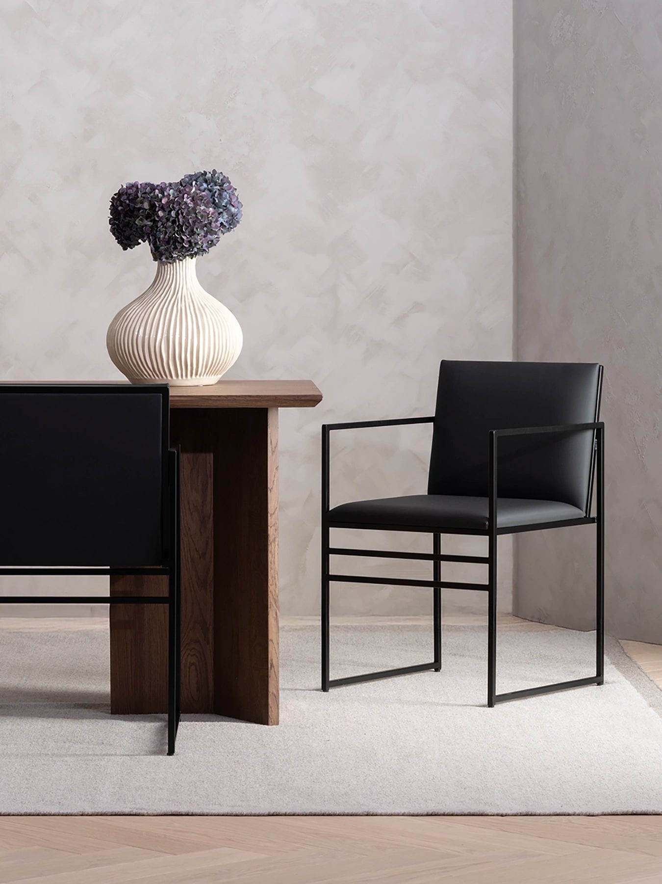 by Crea® Esszimmerstuhl SELLA Leder Jade Schwarz