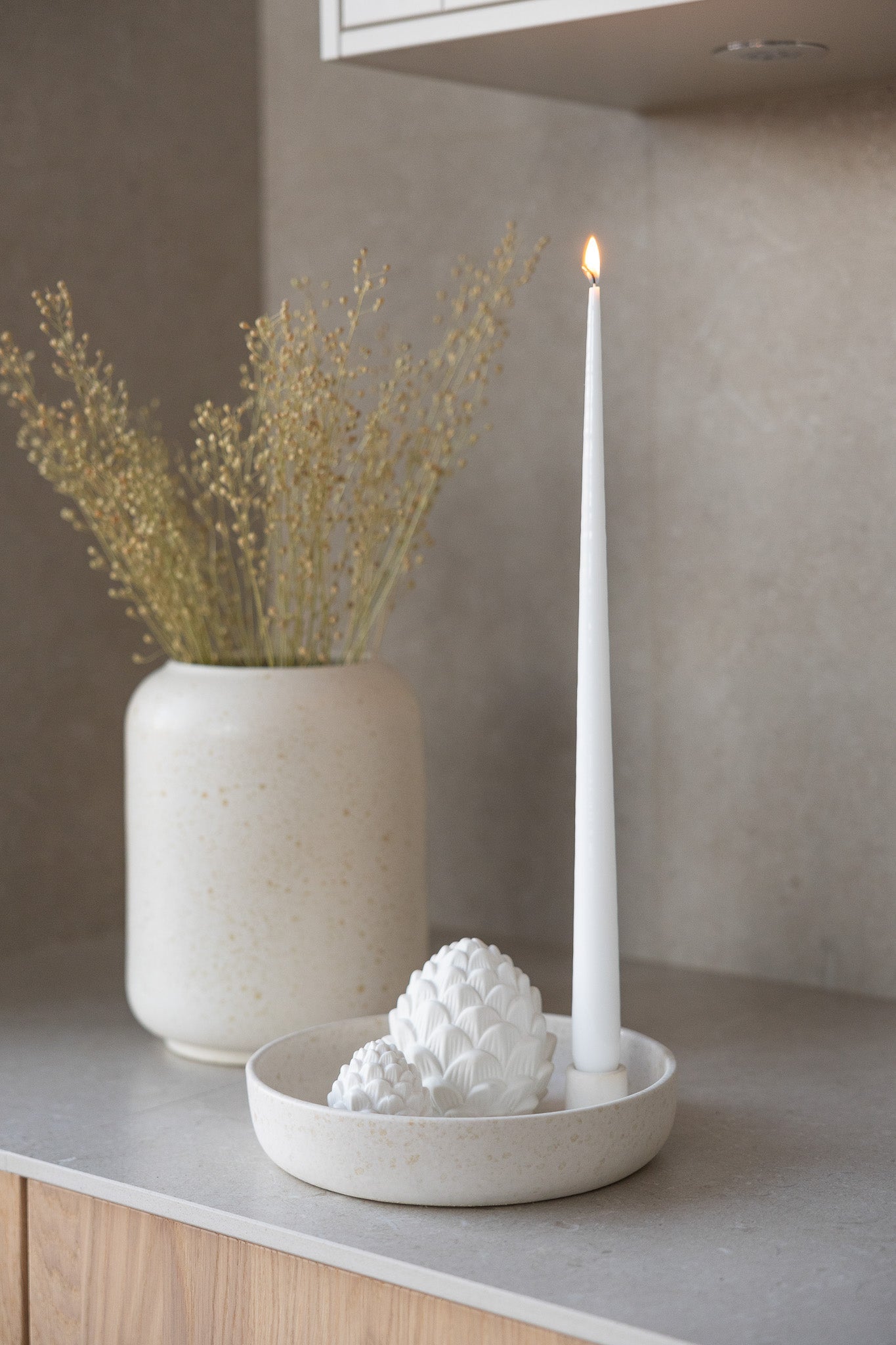 Storefactory Kerzenhalter LIDATORP PORTUGAL creme natur | Ø 23x5cm - Sir Henrys