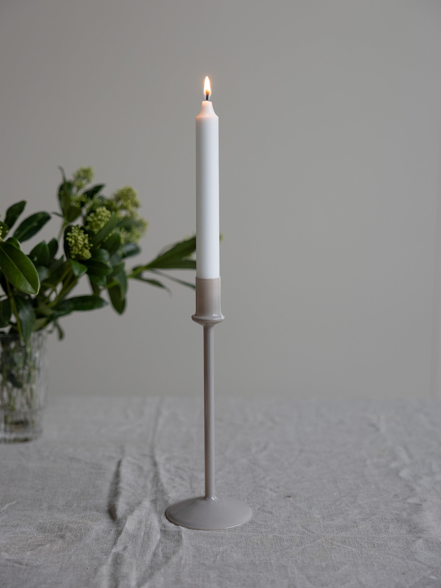 Storefactory Kerzenständer ERSTAD L greige | Ø9x25cm - Sir Henrys