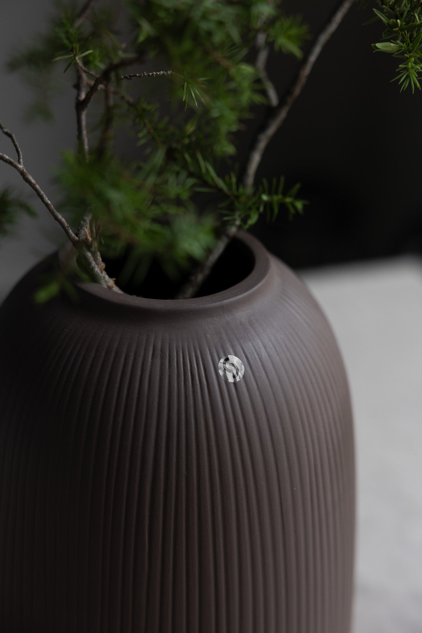 Storefactory Vase ÅBY XL braun | Ø17x35cm - Sir Henrys