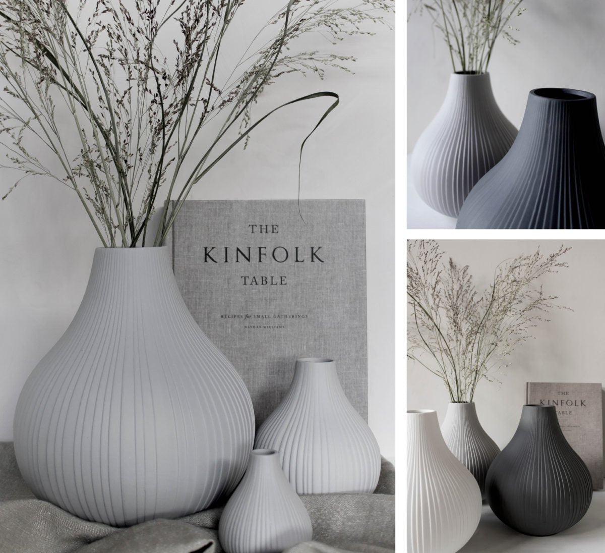 Storefactory Vase EKENAS XL grau | Ø 21x25cm - Sir Henrys
