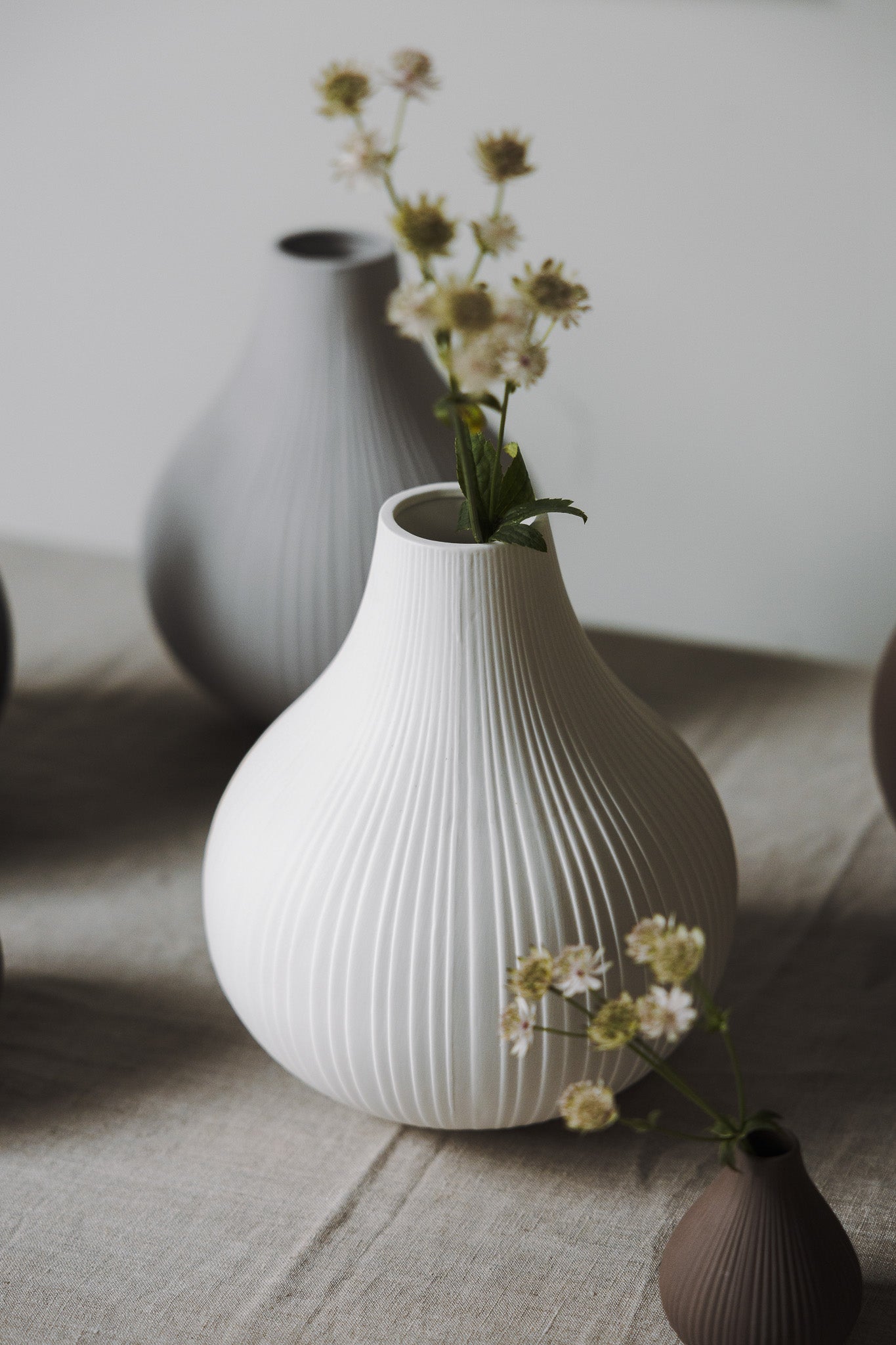 Storefactory Vase EKENAS XL weiß | Ø 21x25 cm - Sir Henrys