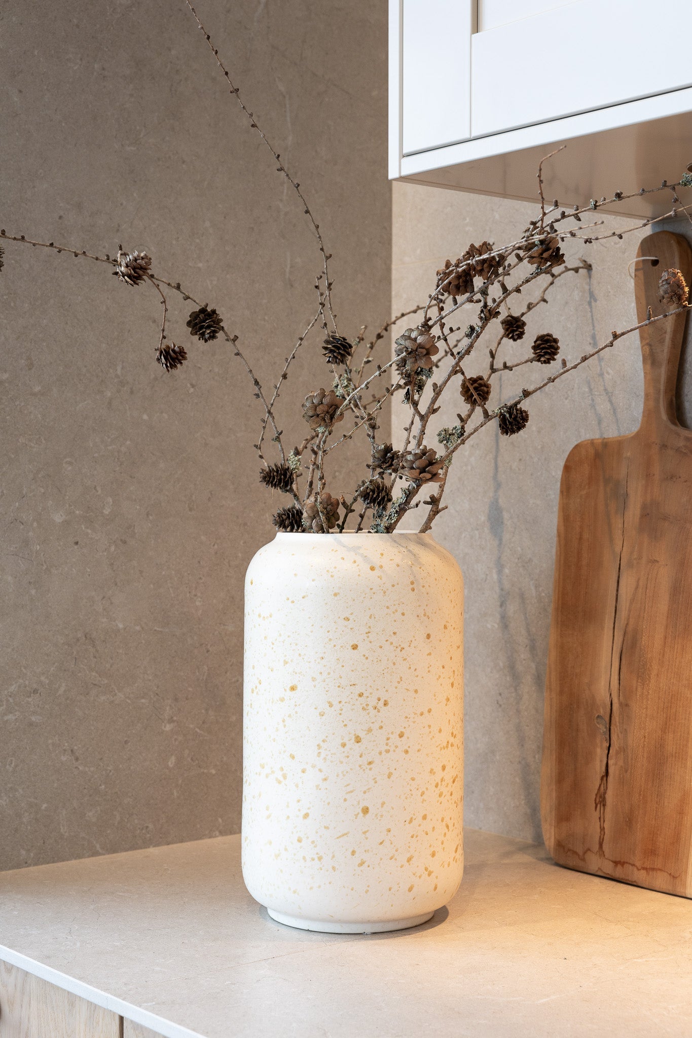 Storefactory Vase HAVSLUND XL creme natur | Ø 18x32cm - Sir Henrys