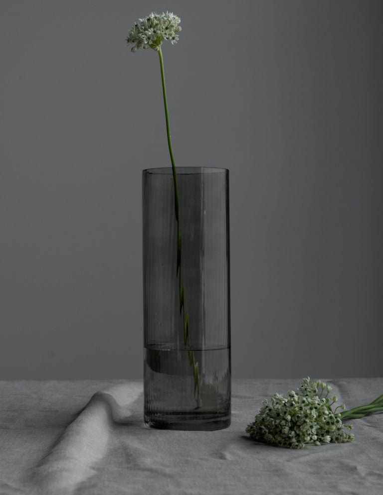 Storefactory Vase / Windlicht RAMSJÖ MEDIUM grau | Ø 12x35 cm - Sir Henrys