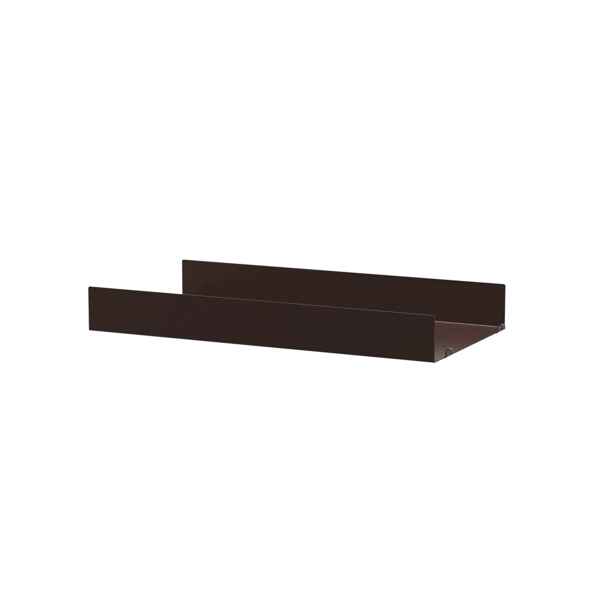 String Furniture Regalboden aus Metall hohe Kante B58 x T30, Dunkelbraun - Sir Henrys