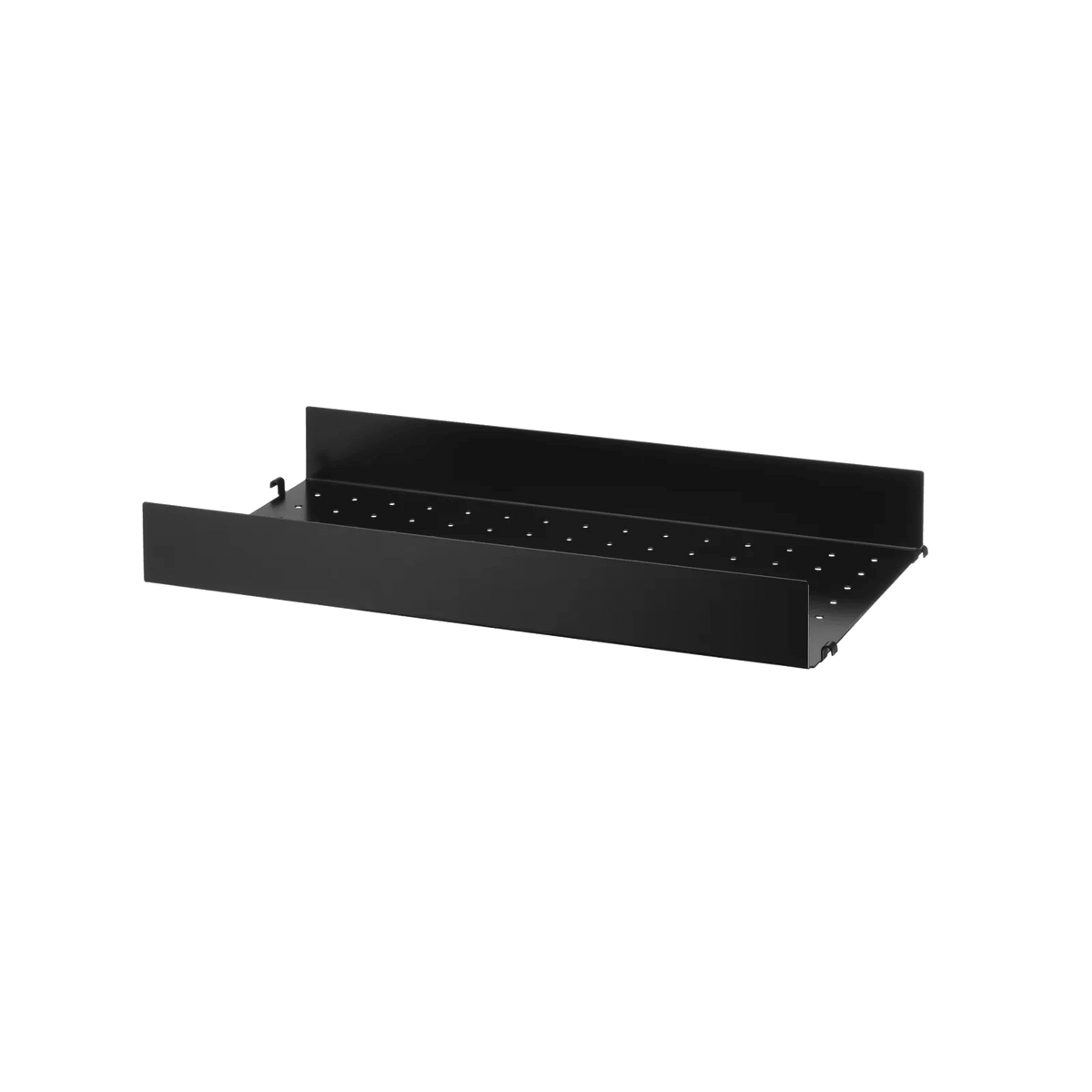 String Furniture Regalboden aus Metall hohe Kante B58 x T30, Schwarz - Sir Henrys