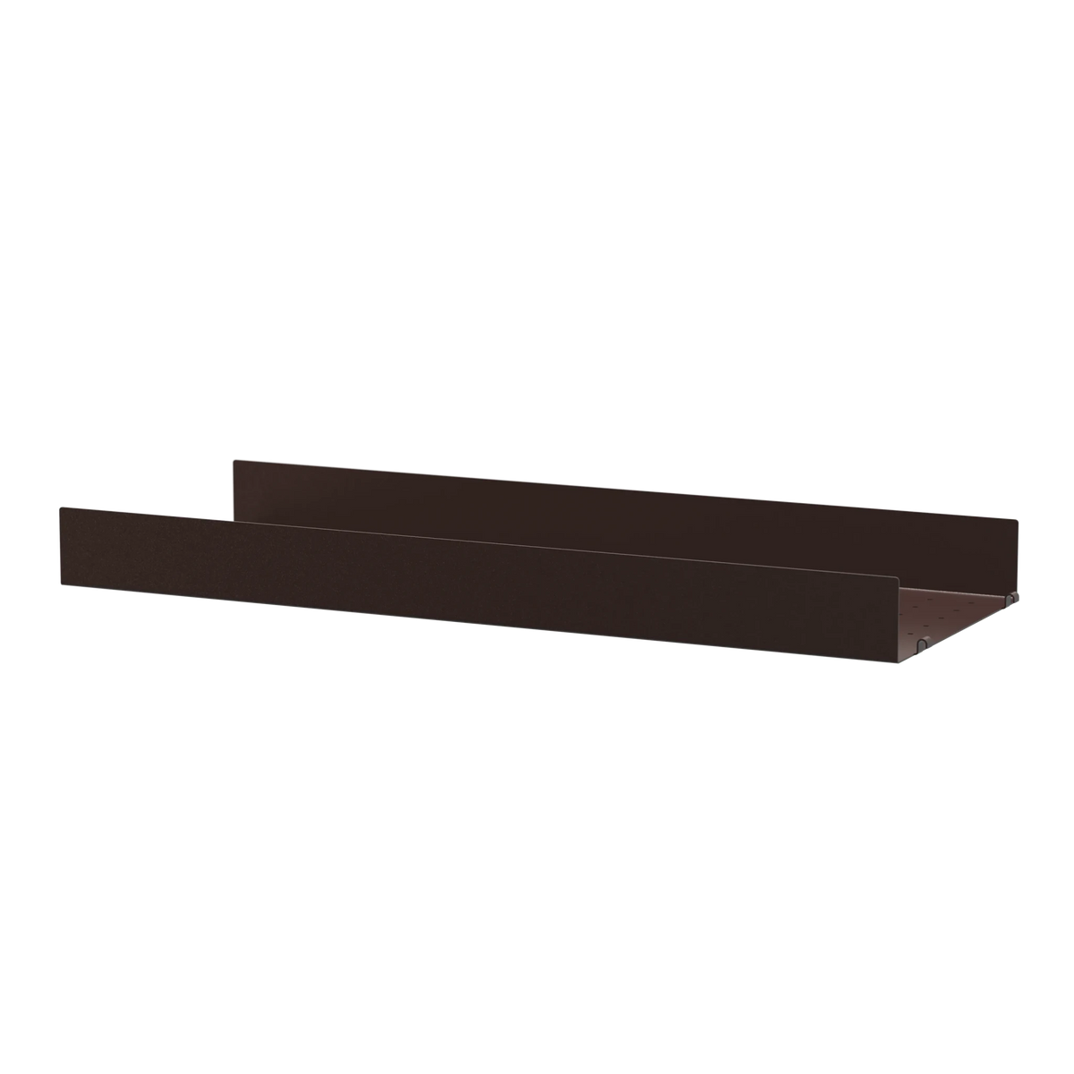 String Furniture Regalboden aus Metall hohe Kante B78 x T30, Dunkelbraun - Sir Henrys