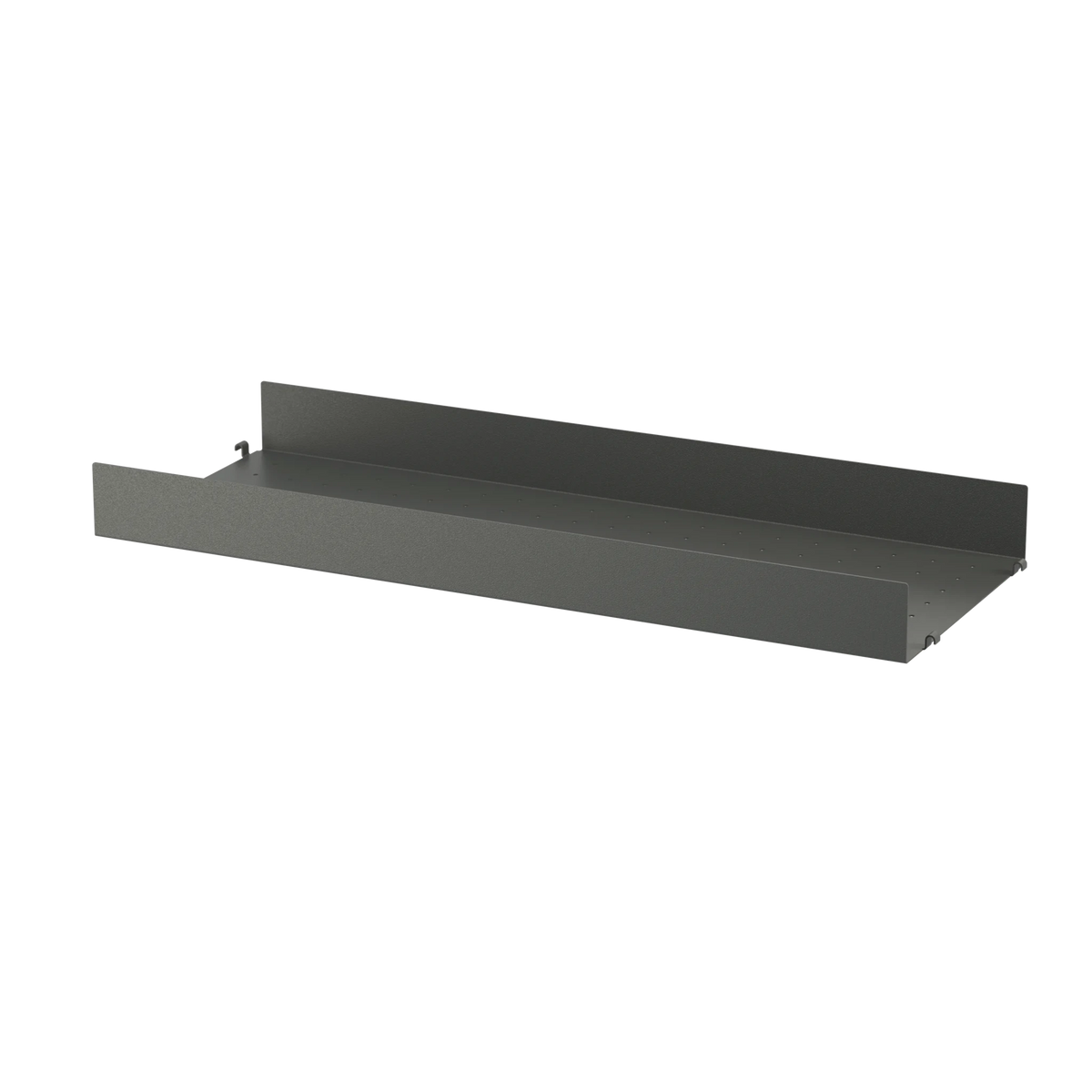 String Furniture Regalboden aus Metall hohe Kante B78 x T30, Dunkelgrau - Sir Henrys