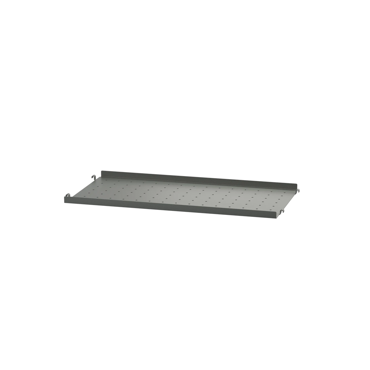 String Furniture Regalboden aus Metall niedrige Kante B58 x T20, Dunkelgrau - Sir Henrys