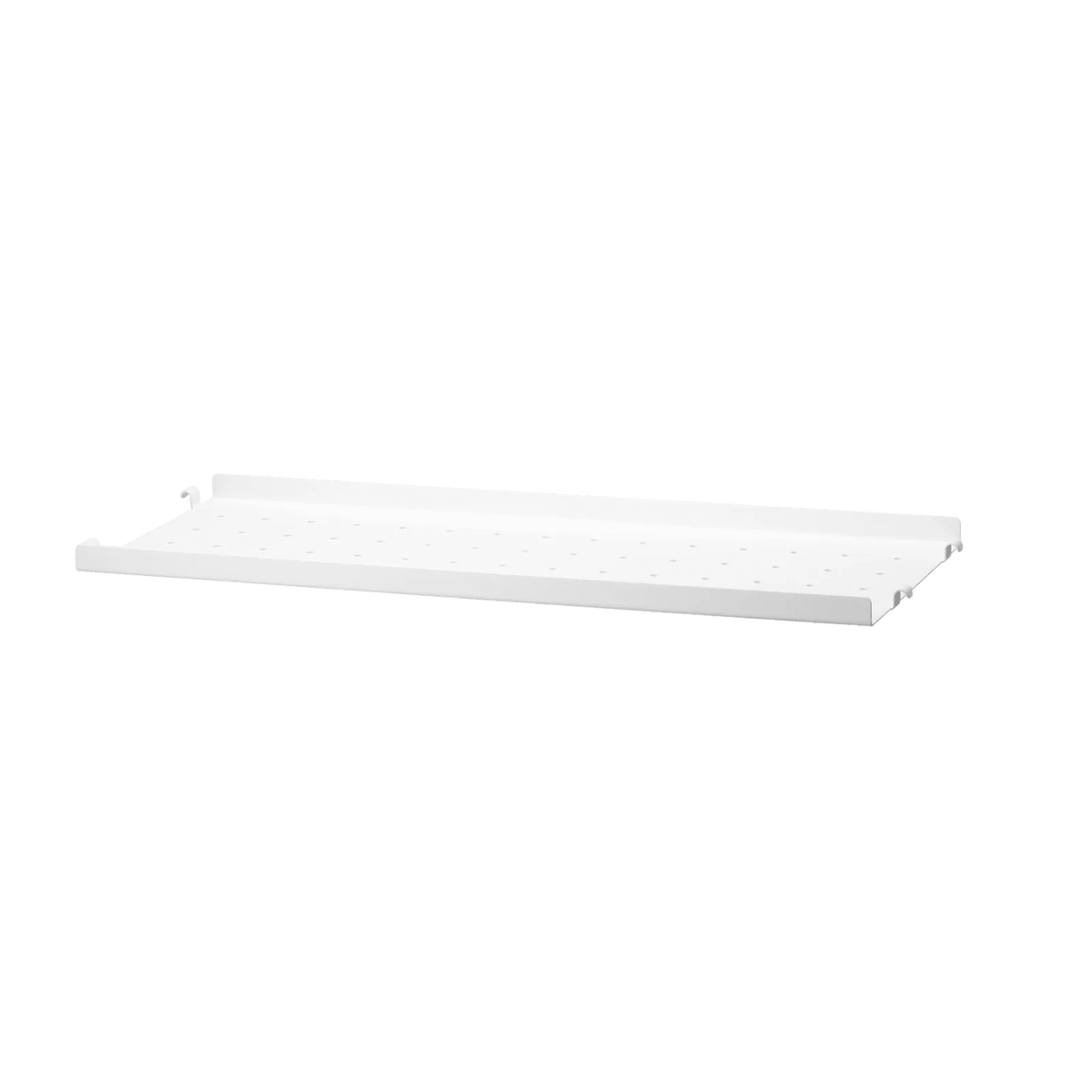 String Furniture Regalboden aus Metall niedrige Kante B58 x T20, Weiß - Sir Henrys