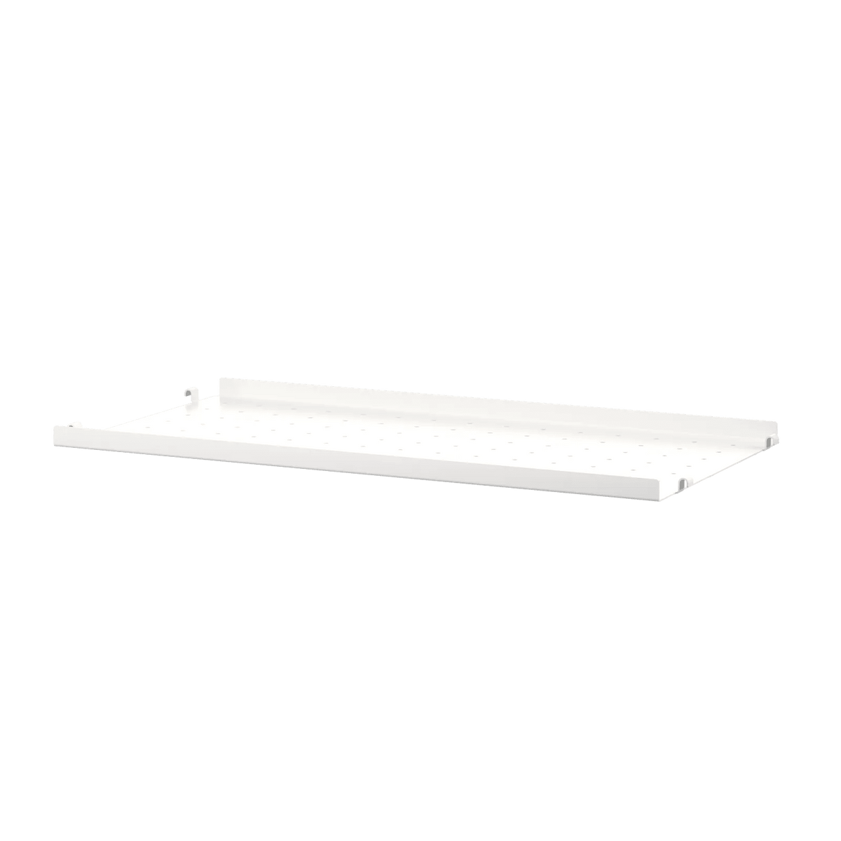 String Furniture Regalboden aus Metall niedrige Kante B58 x T30, Weiß - Sir Henrys