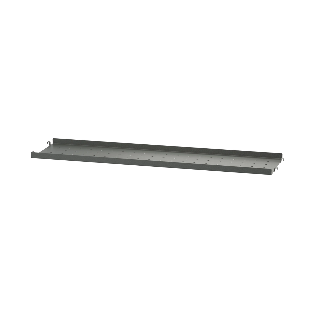 String Furniture Regalboden aus Metall niedrige Kante B78 x T20, Dunkelgrau - Sir Henrys