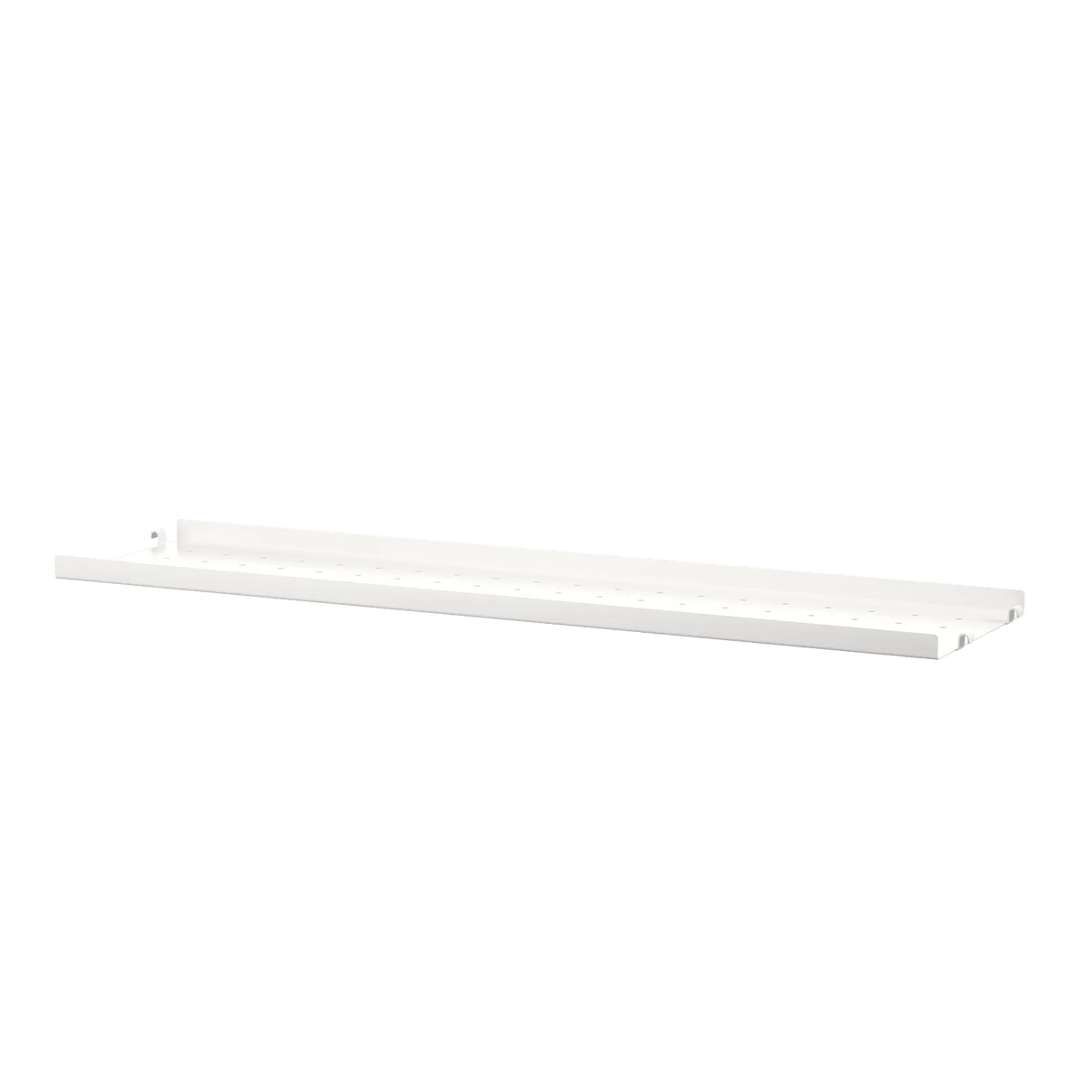 String Furniture Regalboden aus Metall niedrige Kante B78 x T20, Weiß - Sir Henrys